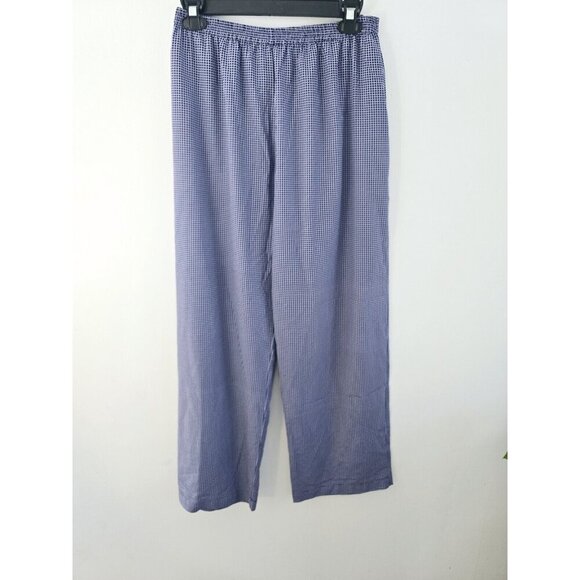 Josie Vintage Blue Long Sleeve Collared Button Up 2 Piece Pajama Set M Medium - Picture 7 of 8